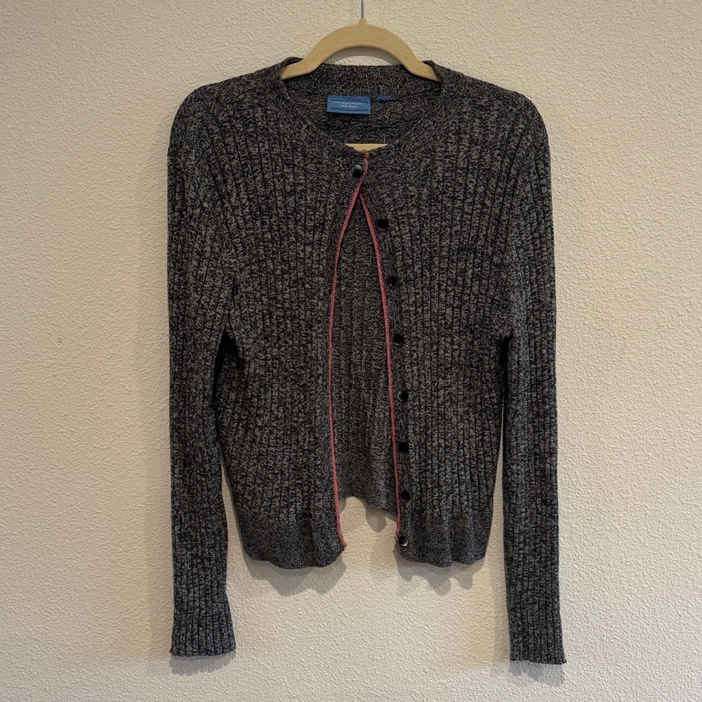 Simply Vera Vera Wang Charcoal Button-Up Cardigan
